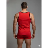 Erkek Kırmızı Tank Top Boxer Takımı thumbnail 2