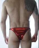 Erkek Kırmızı Lame Brazillian Slip thumbnail 2