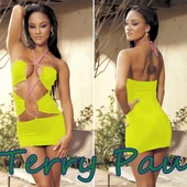 Terry Pau TP100753 Cris Cross Mini Elbise thumbnail 4
