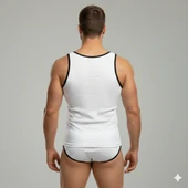 Beyaz Delikli Kumaş Tank Top Slip Takımı thumbnail 4