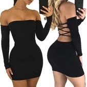 Sırt Dekolteli Straplez Mini Elbise thumbnail 1