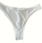Erkek Biyeli Beyaz Transparan Brazillian Slip thumbnail 1