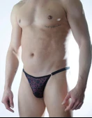Erkek Metalli Daire Desenli Slip thumbnail 1