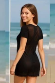 Şeffaf Tül Tişört  V2207 thumbnail 4