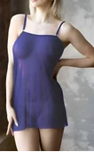 Transparan Tül Mini Gecelik V2203 thumbnail 3