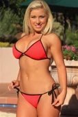 Bayan Kırmızı Arkası Büzgülü Bikini thumbnail 1
