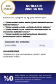 Nutraxin Zinc 15 mg 100 Tablet thumbnail 2