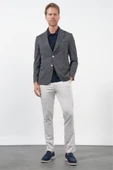 Lacivert Mono Yaka Örme 6 Drop Slim Fit Ceket 1002260152 thumbnail 2