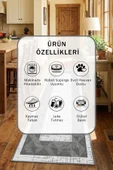 Antrasit Gri Yıkanabilir Mutfak Halısı thumbnail 2