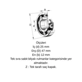 ORS 6005 ZZ G100 C3 Bilya 25x47x12 thumbnail 3
