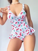 Vişne Desenli Body thumbnail 4