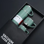 Paslanmaz Çelik Bardaklı Termos Seti 500 Ml thumbnail 5