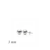 925 Ayar Gümüş Top Küpe - 3 mm thumbnail 2