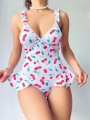 Vişne Desenli Body thumbnail 2