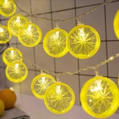 2m 10 Led Pilli 2 Kademeli Limon Led Işık thumbnail 1
