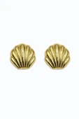 Shell Gold Çivi Küpe thumbnail 2