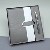 Kutulu Deri Defter Roller Kalem Set thumbnail 1