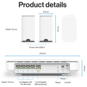 Linksys AX3000 Velop Node 2 Çift Bantlı Mikro 6 Mesh Yönlendirici thumbnail 4