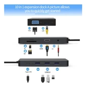 Maxguard RO-101 10'u 1 Arada USB Tip-C Hub thumbnail 4