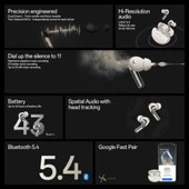 OnePlus Buds Pro 3 Kablosuz Kulaklık Midnight Opus thumbnail 6