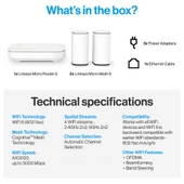 Linksys AX3000 Velop Node 2 Çift Bantlı Mikro 6 Mesh Yönlendirici thumbnail 6
