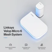 Linksys AX3000 Velop Node 1 Çift Bantlı Mikro 6 Mesh Yönlendirici thumbnail 2