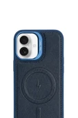 iPhone 17 GripStand MagSafe Deri Kılıf Lacivert thumbnail 3