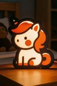 Unicorn Tasarımlı Dekoratif Gece Lambası thumbnail 1