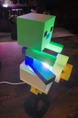 Minecraft Creeper ve Tavuk Tasarımlı Gece Lambası thumbnail 1