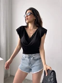 Vatkalı Degaje Yaka Buzzy Bluz thumbnail 10