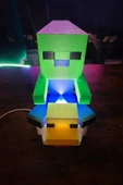 Minecraft Creeper ve Tavuk Tasarımlı Gece Lambası thumbnail 2