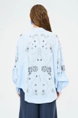 Kadın Yoğun Boncuk Işlemeli Oversize Kimono thumbnail 11