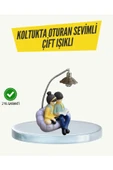 Okuyan Çift Figürlü Dekoratif Gece Lambası Hediye Seçeneği thumbnail 1