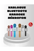Kablosuz Bluetooth Karaoke Mikrofon  Yankı Efektli thumbnail 1