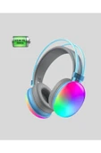 Type-C Şarjlı RGB Işıklı Bluetooth Oyuncu Kulaklığı thumbnail 5