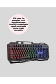 Mekanik Oyuncu Seti  LED Işıklandırma ve Ergonomik Mouse thumbnail 5