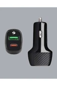 Kompakt Tasarımlı Type-C + USB Girişli Araç Şarj Başlığı thumbnail 4