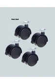 Kilitli Mini Tekerlek Ayak 4 cm 4’lü Set thumbnail 5