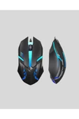 Mekanik Oyuncu Seti  LED Işıklandırma ve Ergonomik Mouse thumbnail 4