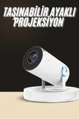 Ayaklı Projeksiyon Taşınabilir Mini Projektör Sinema Projektörü Android thumbnail 2