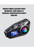 IP65 Suya Dayanıklı Kask Bluetooth Kulaklık LCD Ekranlı thumbnail 3