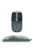 Bluetooth ve 2.4G USB Destekli Pilli Kablosuz Şeffaf Mouse thumbnail 5