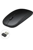 Kablosuz Mouse Fare Şarjlı Bluetooth Wireless Çift Modlu Sessiz thumbnail 2