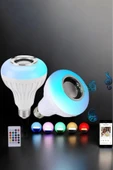 Kablosuz Bluetooth Hoparlör Led Lamba thumbnail 4
