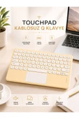 Android ve İOS Uyumlu Bluetooth Klavye Touchpad Slim Kablosuz Wifi Q Klavye thumbnail 1