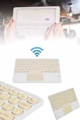 Android ve İOS Uyumlu Bluetooth Klavye Touchpad Slim Kablosuz Wifi Q Klavye thumbnail 5