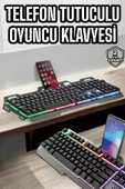 Oyuncu Klavyesi Q Klavye RGB Işıklı Mouse Hediyeli thumbnail 1
