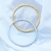 Dövme 4mm 6,5cm Ajda Gümüş Bilezik thumbnail 6