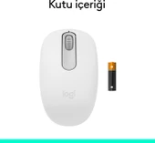 Logitech M196 Bluetooth Kablosuz Kompakt Pc ve Mac ile Uyumlu Mouse - Beyaz thumbnail 8