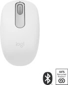 Logitech M196 Bluetooth Kablosuz Kompakt Pc ve Mac ile Uyumlu Mouse - Beyaz thumbnail 3